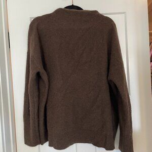 Vince Women's Funnel Neck Chocolate Brown Cashmere Sweater